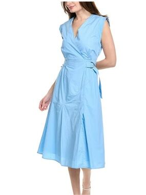 Derek Lam 10 Crosby Blue Wrap Dress Size 10